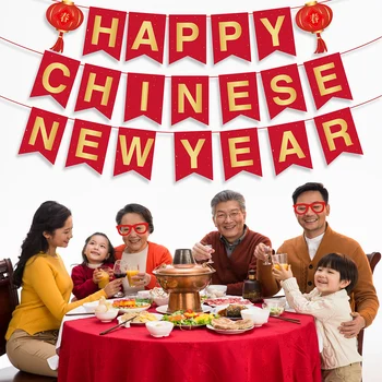 2023 Laimingas Kinų Naujųjų Metų Pavasario Šventė Šalies Vienkartiniai Indai Sienos Kabo Popieriaus Reklama Starta Papuošalai Backdrops