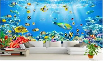3d tapetai pasirinktinius nuotraukų jūros žuvų, koralų povandeninio pasaulio fono 3d sienų freskomis tapetai kambarį namų dekoro