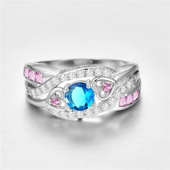 Apvalus deimantas išskirtinį mados sužadėtuvių metines žiedo dydis 6-12