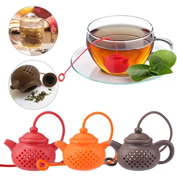 Arbata Infuser Kiaurasamtis Lapų arbatžolių maišelis Filtras Difuzorius Teaware Kūrybinės Virtuvės Mini Arbatinukas-Formos Teaware Aksesuaras 1pc