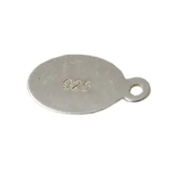Beadsnice nekilnojamojo sidabro papuošalai ovalo engravable žymeklį pakabukai 925 štampavimo trinkelėmis pakabučiai gali klijais pakabukas žavesio karoliai ID28327