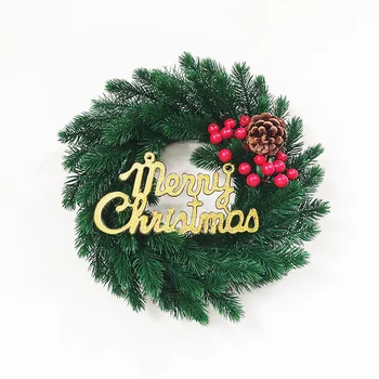 Nauja Stiliaus Didelis Kalėdų Vainikas Žalias Ziajać Dirbtinis Vainiką Ant Durų Kabo Apvali Širdies Girliandą Kalėdų Sienų Apdaila